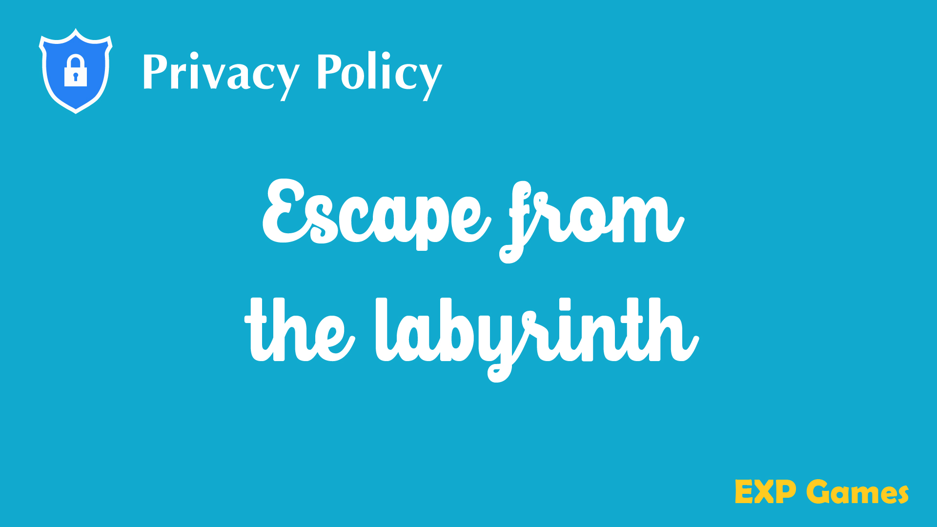 Escape from the labyrinth - Privacy Policy
